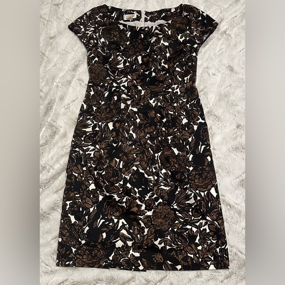 Vintage Talbots Floral Sheath Midi Dress